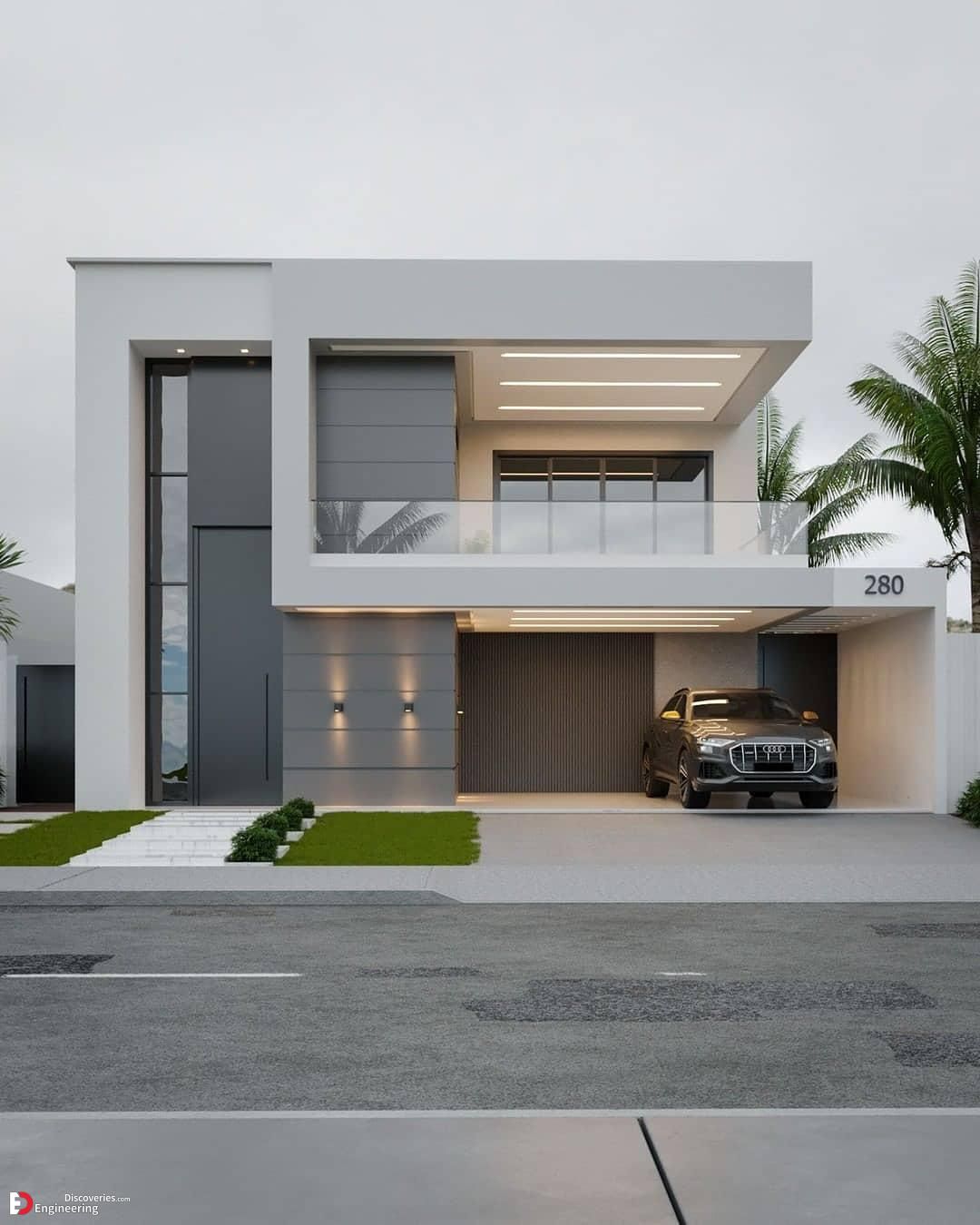 طراحی نما مدرن ویلا لوکس